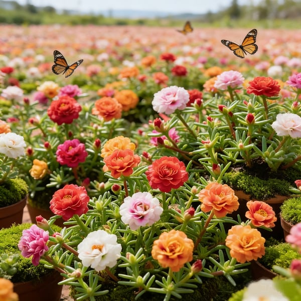 🌸Graines de pourpier d'été – 🌿Graines de fleurs vivaces / Grandes fleurs / Facile à cultiver