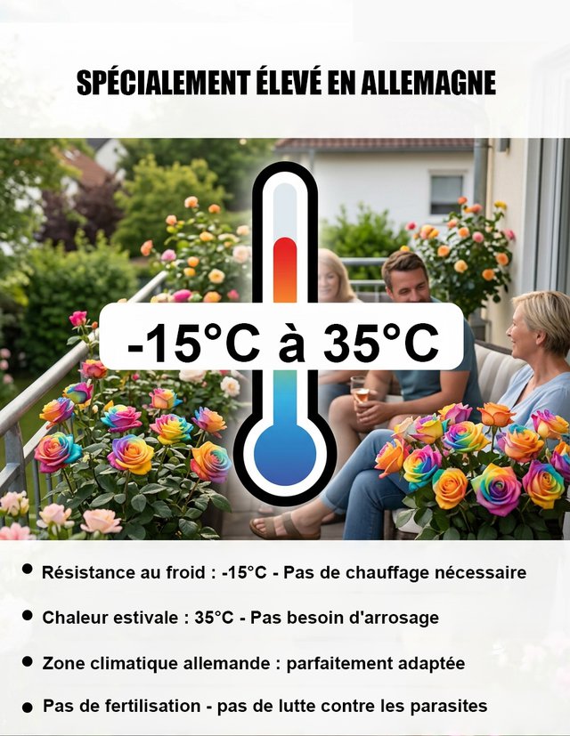 Graines de roses à 7 couleurs - Cultivez-les facilement chez vous dès maintenant!